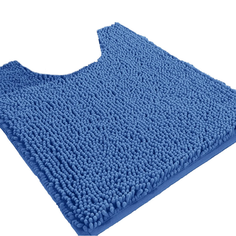 Tapis bleu pour salle de bain