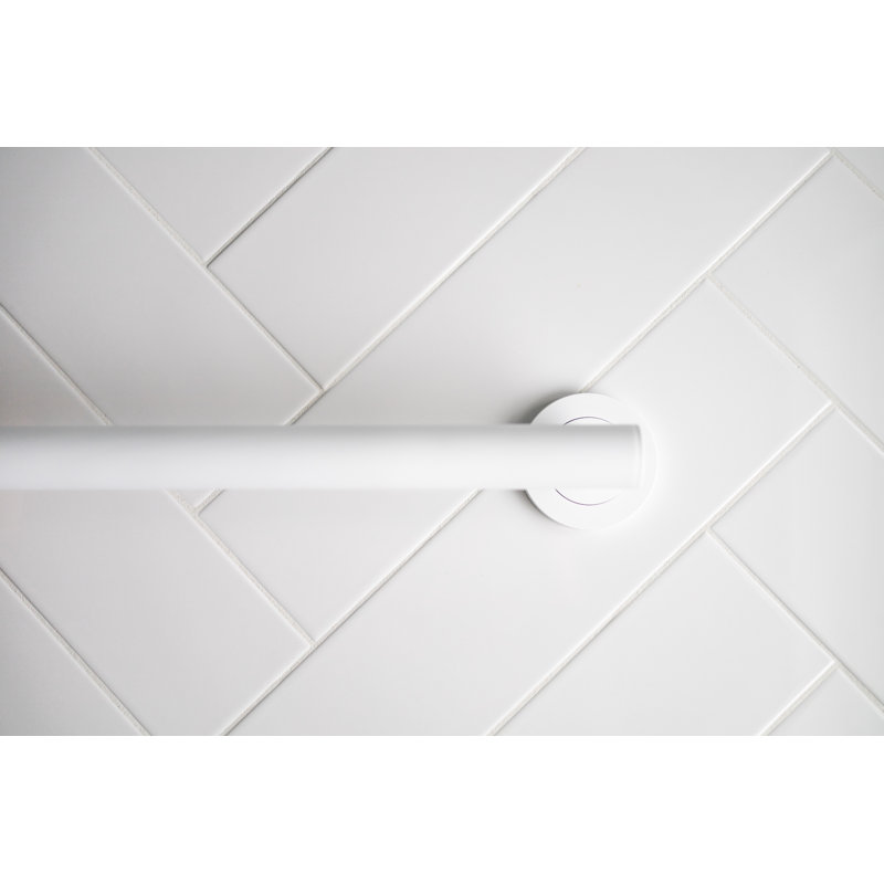 30" Wall-Mounted Lava Grab Bar - Matte Black, Premium Brass Construction, Installation Hardware Included, Matte Black, 30" W