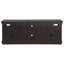 Meuble télé en pin élégant, 40,5 cm de large, quatre compartiments et deux espaces dissimulés pour ranger vos appareils multimédias. Compatible avec les téléviseurs à écran plat de 70 à 79 pouces. Six accessoires inclus.