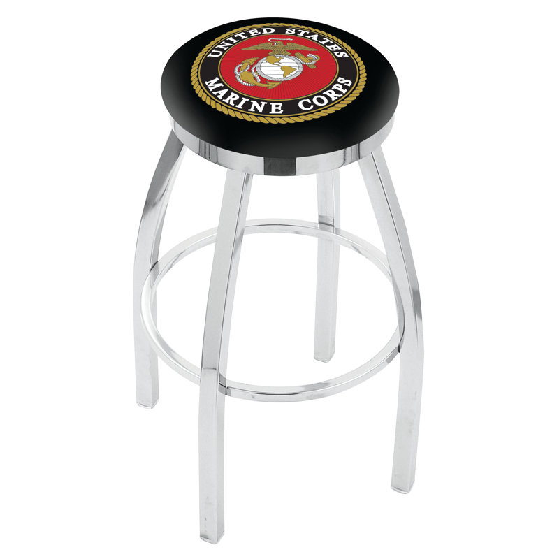 Tabouret tournant 36", Marines, Chrome