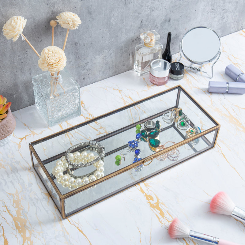 Metal & Glass Jewellery Box