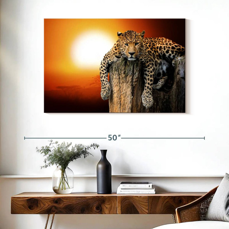Brampt Lounging Leopard, 26" H x 39" W