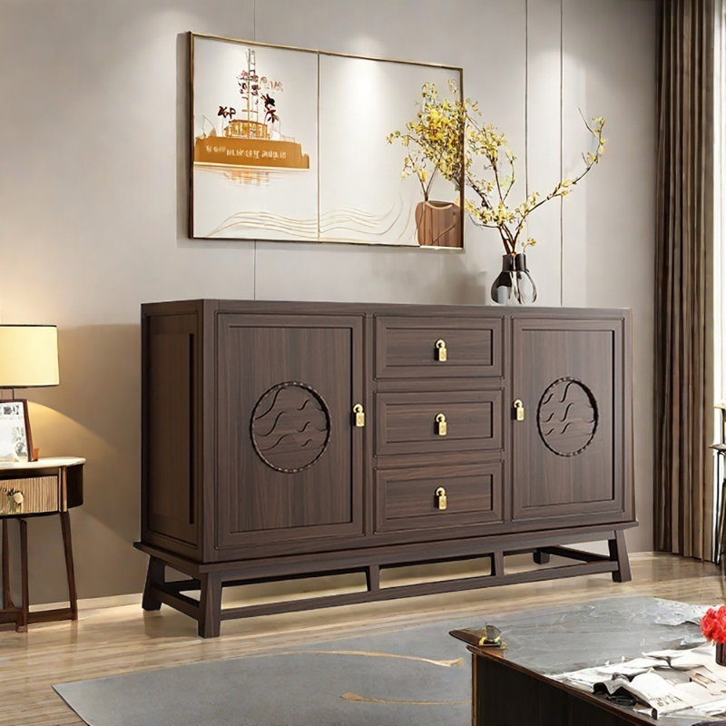 New Chinese Style Solid Wood Sideboard