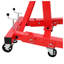 Support moteur pliable 1500 lb avec tête rotative à engrenages - rouge
