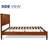 Kalleen Solid Wood Bed Frame with Artistic Patterned Headboard-89657004-89657003