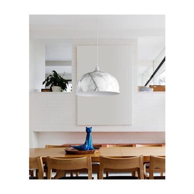 Romona 1 - Light White Dome Pendant