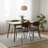 19'' H Modern Linen-like Fabric Upholstered Dining Chair With Metal Legs-43987048