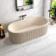 Ensemble de douche et baignoire simple ovale en pierre artificielle l 67 po x H 21,6 po-99326201
