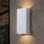 Applique murale d'extérieur 2 lumières DEL blanc mat
