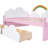 Twin Size Bed With Clouds And Rainbow Decor