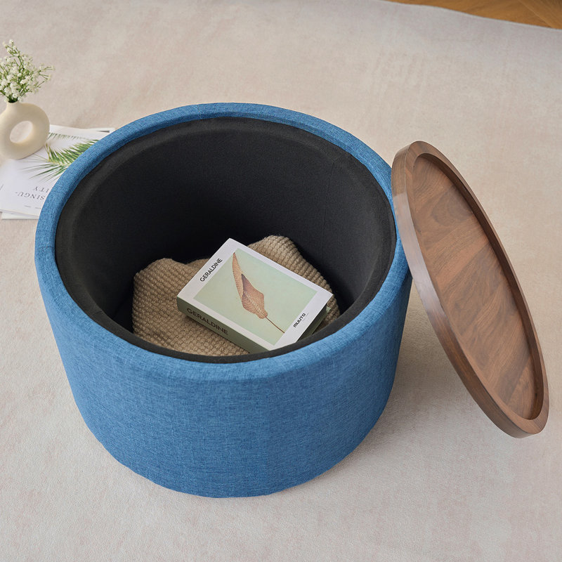 Repose-pieds gigognes avec rangement Ball & Cast, Bleu