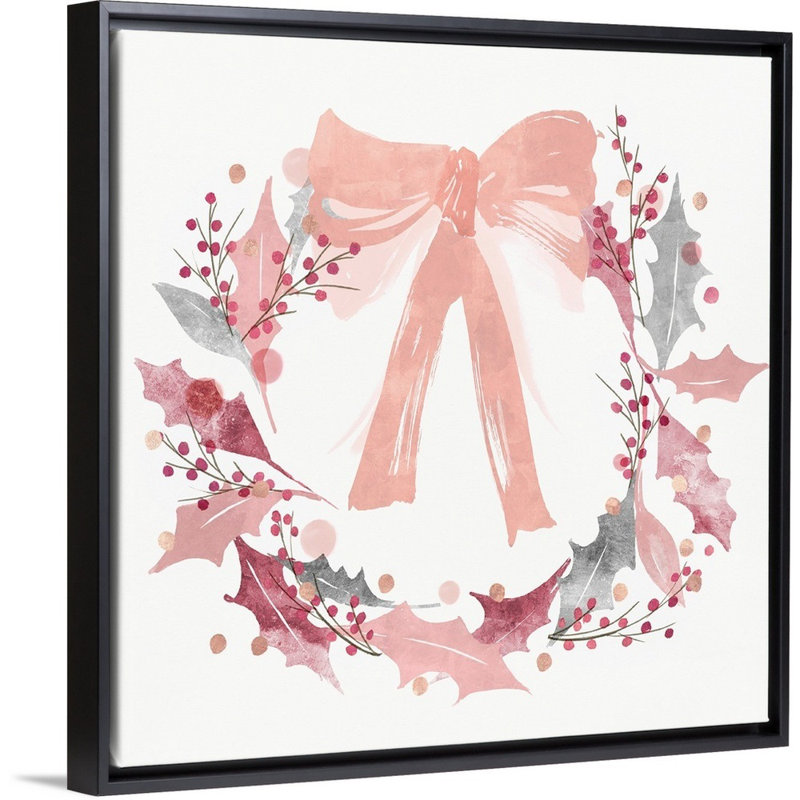 Couronne de fard à joues-reproduction d’art sur toile, H 26 po x l 26 po x P 1,75 po, Cadre noir