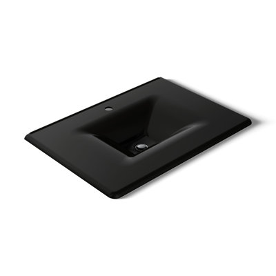 Iron/Impressions 31" Vanity-Top Bathroom Sink with Faucet Hole
