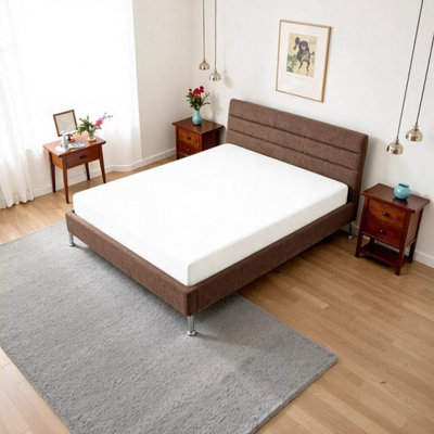 Matelas en mousse viscoélastique de 10 pouces pour grand thé vert dans une boîte, sans fibre de verre, blanc (cadre de lit non inclus)
