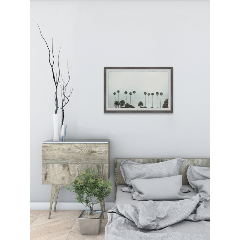 Overlooking Palm Trees - Single Picture Frame Print, 61cm H x 91cm W x 3.81cm D