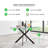 Chowchilla Luxury Rectangular Dining Table in Glass and Chrome Metal - Modern Statement Design