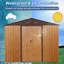 Remise de rangement extérieure en métal 8 pi x 10 pi avec base de plancher en métal-126590576-126590577