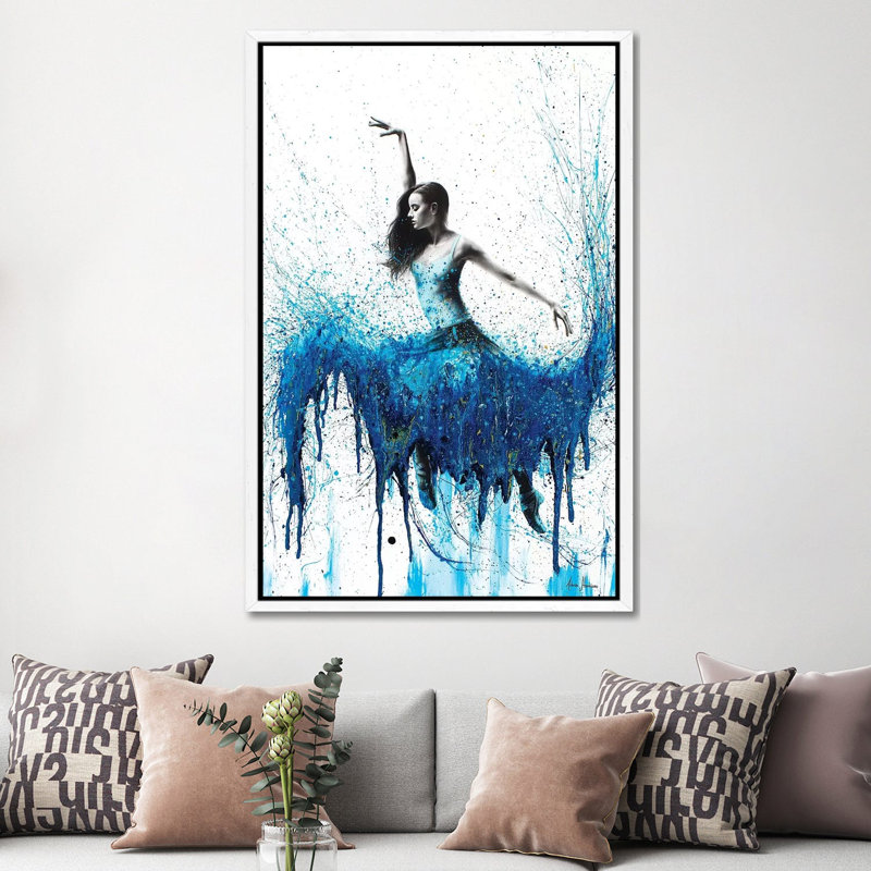 Rising Moonstone Dance by Ashvin Harrison - Print on Canvas, White Framed, 152.5 cm H x 101.5 cm W