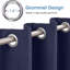 Premium 230 GSM 100% Blackout Eyelet Room Darkening Curtain Pair-968236123-968236125
