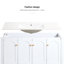 Meuble-lavabo 48 po avec lavabo en céramique - Rangement abondant 4 portes silencieuses à fermeture en douceur et 2 tiroirs pour créer un espace gracieux-2127774807