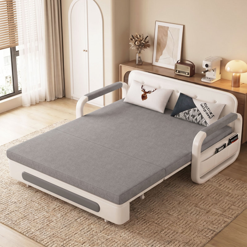 Hageo Pull Out Sofa Bed, 34.2" H x 50.3" W x 34.6" D