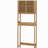 Bamboo Over the Toilet Storage Cabinet, Over Toilet Bathroom Organizer with Slatted Doors, Adjustable Shelf and Open Shelf, Natural
