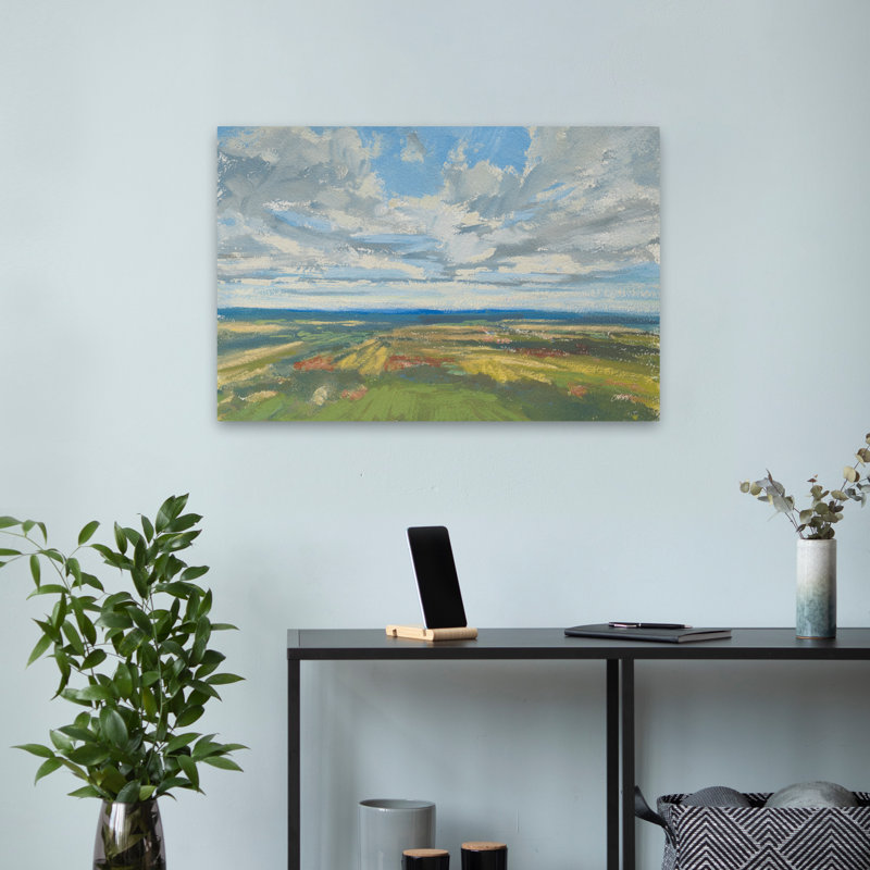 Arial and Clouds Sweeping Views Art, H 16 po x l 24 po