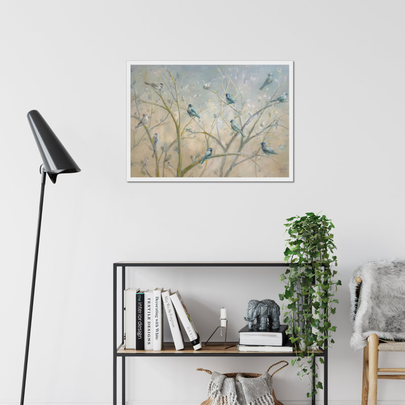 Spring Gathering - Painting, 55cm H x 80cm W, White Framed Paper Print