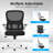 Ergonomic Mesh Office Chair With Lumbar Support, Flip Armrests, Rolling Wheels For Comfortable Work In Home Or Office Spaces