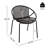 Patio Dining Chairs Stackable Chairs With Breathable Design Modern Simple Art Style (Set Of 2),Metal Legs+Plastic Backrest-1688017160