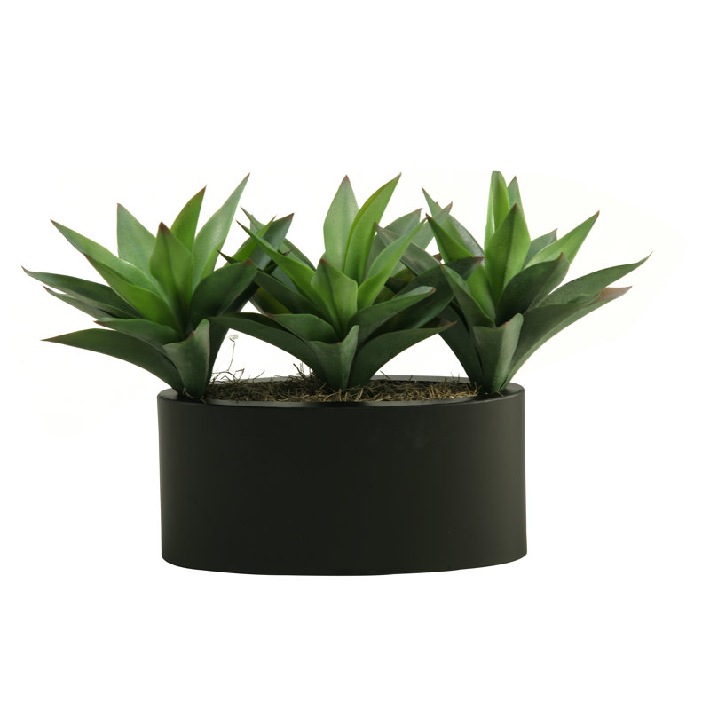 13'' Faux Plant in Metal Planter