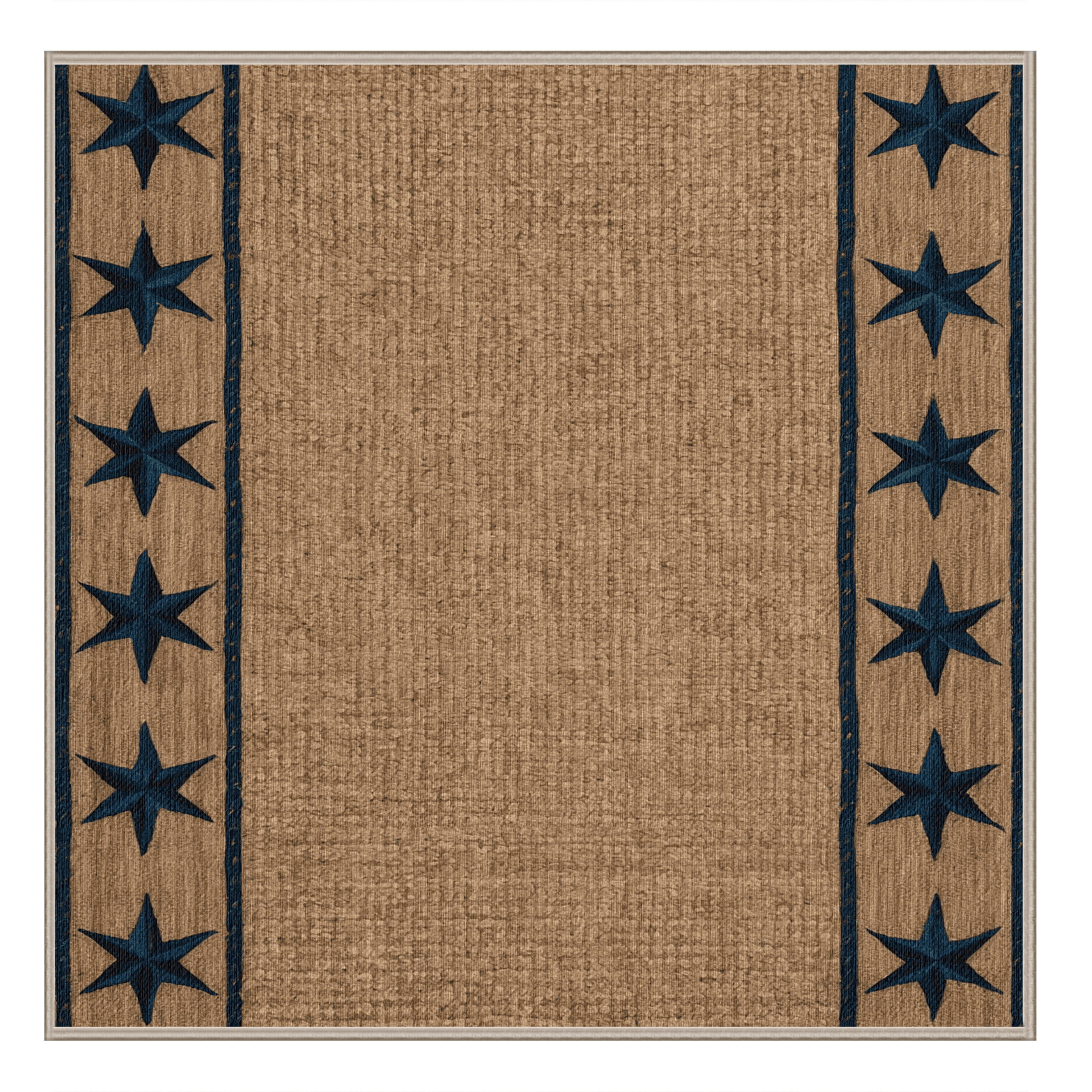 One Allium Way® Washable Country Star Border Farm Area Rug | Wayfair