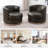 Genuine Leather Barrel Chair(Set Of 2)-673869885