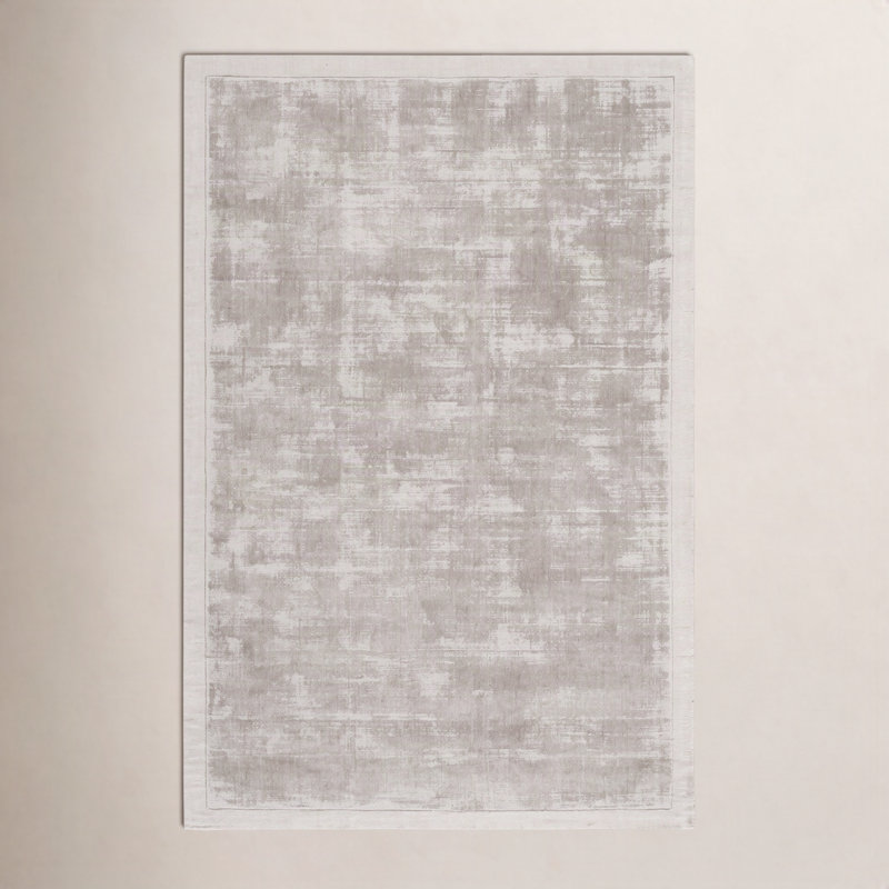 Tapis gris tissé à la main MCKINLEY, Rectangle 8 pi x 10 pi