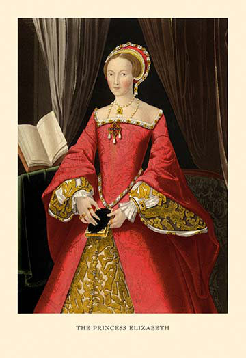 « the princess of elizabeth » par h. shaw, reproduction d’art, L 24 po x H 36 po x P 1,5 po
