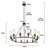 Chakra 12 - Light Dimmable Chandelier Modern Farmhouse Chandelier Extra Large Chandelier Light Fixtures For Dining room