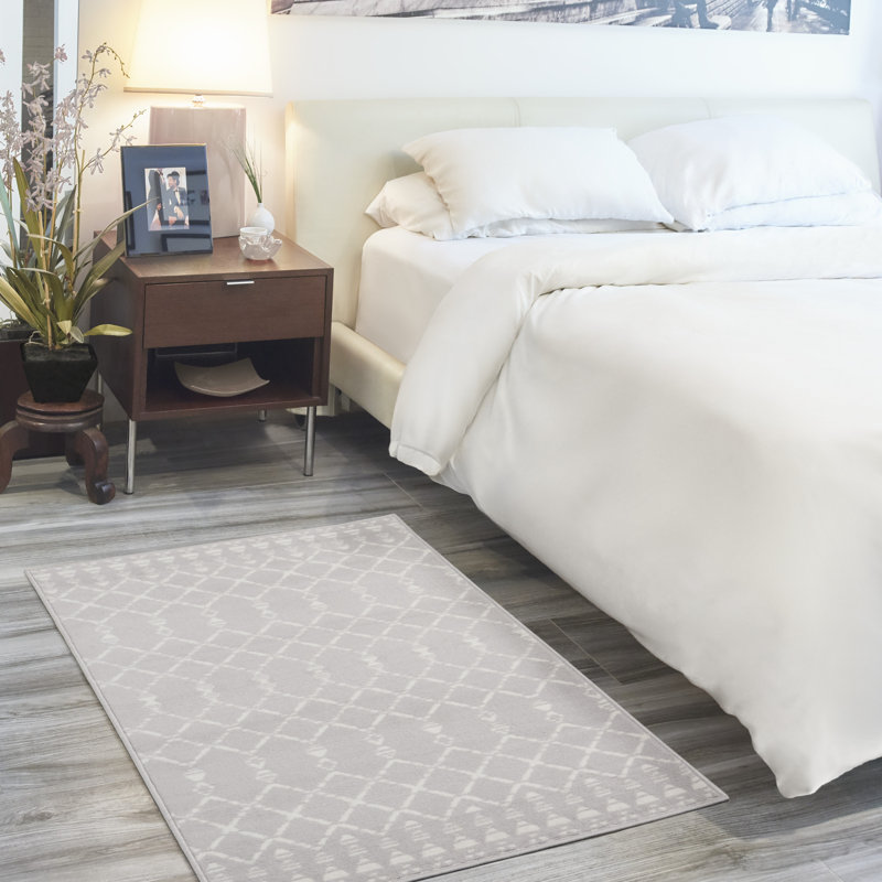 Tapis gris / ivoire Casimier, Rectangle 3 pi x 5 pi
