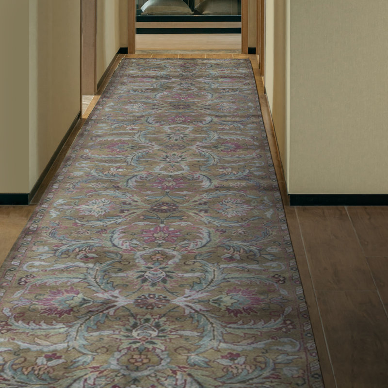 Wool Damask Area Rug