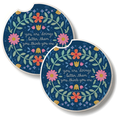 Ensemble de 2 sous-verres en pierre Bloom