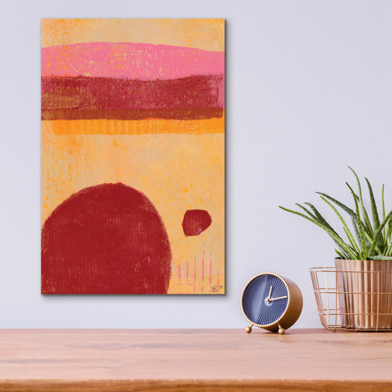  «Red Dot Series 3» par Laura Gibson, art mural en verre acrylique, 12 po x 16 po