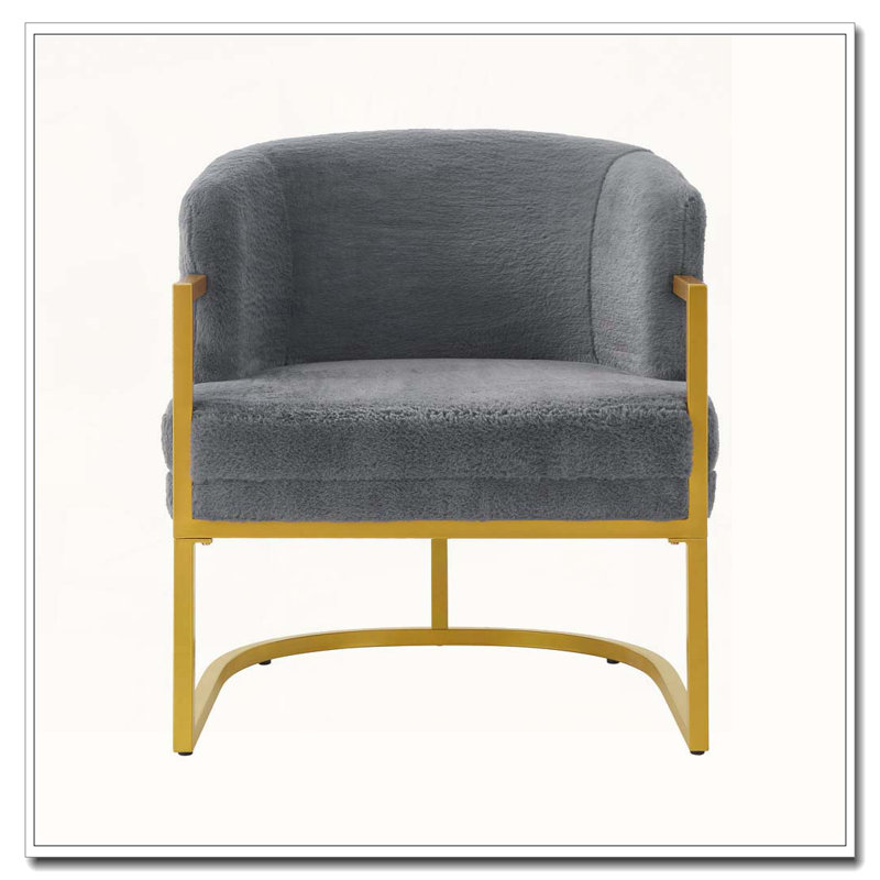 Chaise de lecture rembourrée Modern, Gris