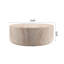 Table basse ronde Art déco en faux travertin - Table d'appoint discrète pour l'intérieur et l'extérieur, idéale pour les salons et les terrasses