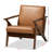 Burnsdale Tan & Dark Brown Finish Faux Leather Lounge Chair, 29.53" H X 27.95" W X 33.07" D-2024784927
