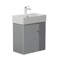 Meuble-lavabo mural 21,6 po avec lavabo en céramique, porte à fermeture douce, tablette de rangement flottante droite, assemblage requis, gris GF-25VB06-21MGR (W1573S00093)-1743365381
