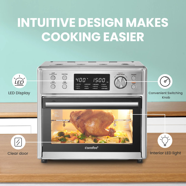 Toaster Oven Air Fryer Combo, Countertop Convection Oven with 4