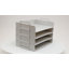 Plateau de papier empilable, organisateur de bureau, rangement pour dossiers, bureau, plastique, 4 pièces, gris-112008534