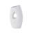 Heymi Ceramic Textured Abstract Decorative White Vase with Cutout Center