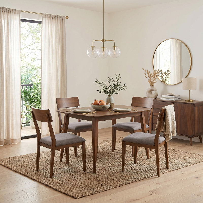 Phyllida 4 - Person Four Leg Dining Set, 30" H x 78" L x 42" W