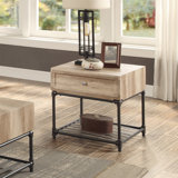 Jeroen Marble Top End Table with Storage