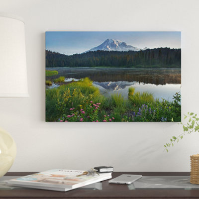 " Mount Rainier And Reflection Lake, Mount Rainier National Park, Washington III " Color Photography